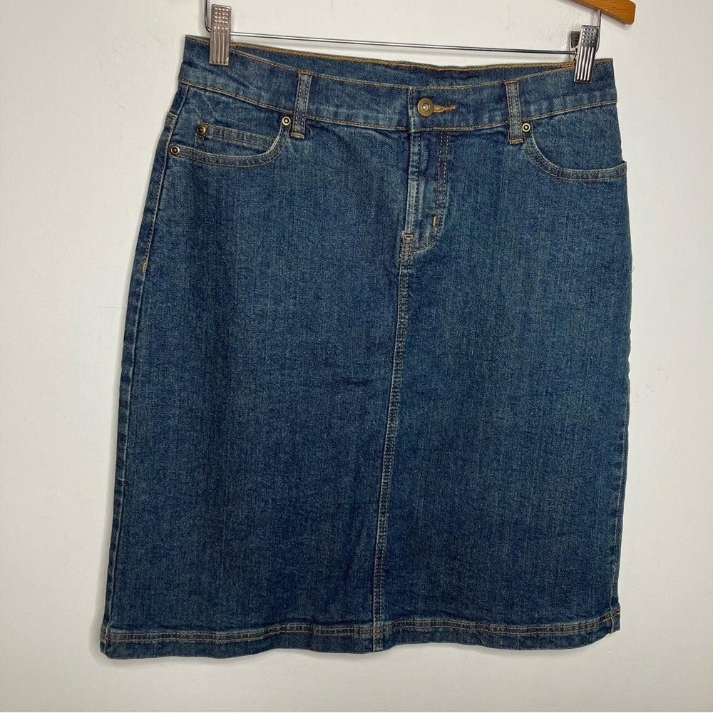 Spirited Randolph duke knee length‎ jean skirt size 8